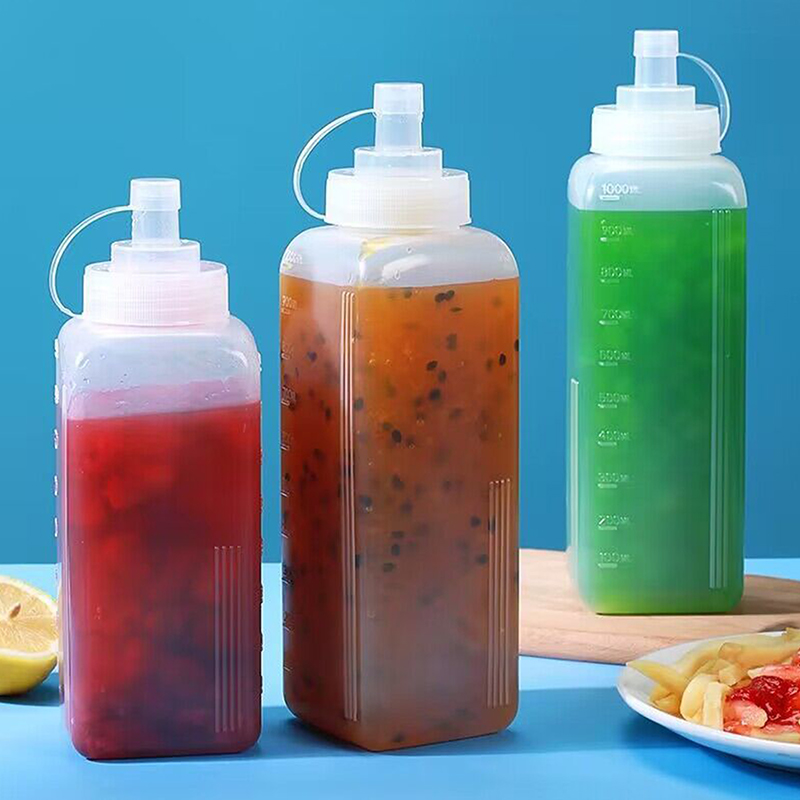 Sauce Squeeze Bottle - 600/800/1000ML Squeeze Sauce Bottles Condiment Dispenser