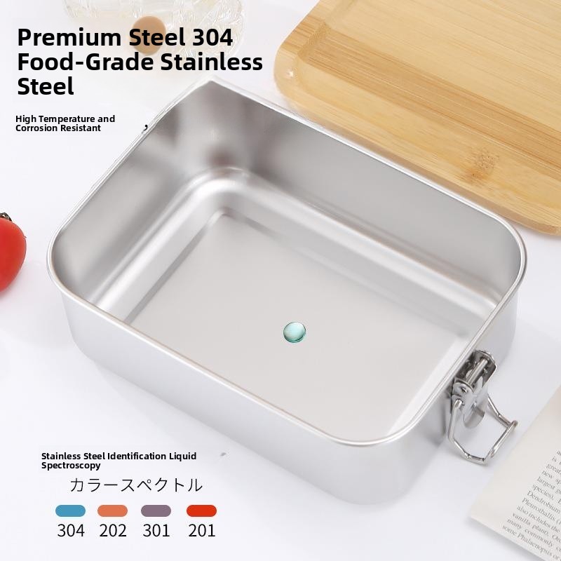 Stainless Bento Box - Outdoor Camping Lunch Box 3 Partition