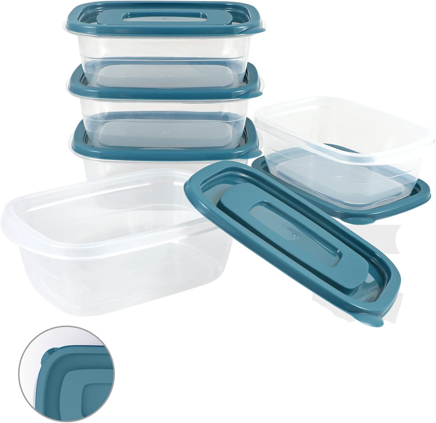 Meal Prep Freezer - 5-Pack BPA-Free Meal Prep Containers, 0.53