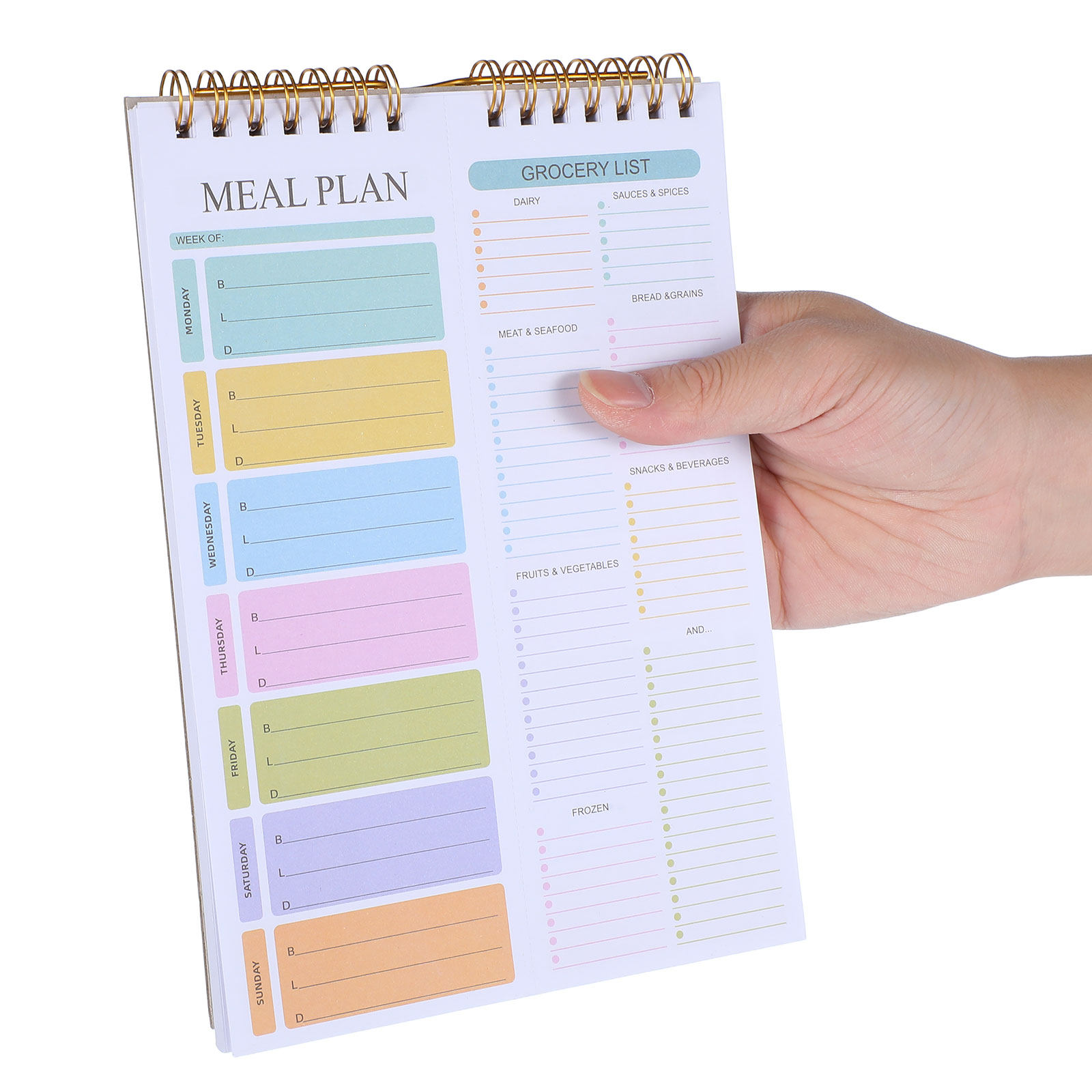 Meal Plan Notepad - A5 Undated Weekly Meal Planner Notebook