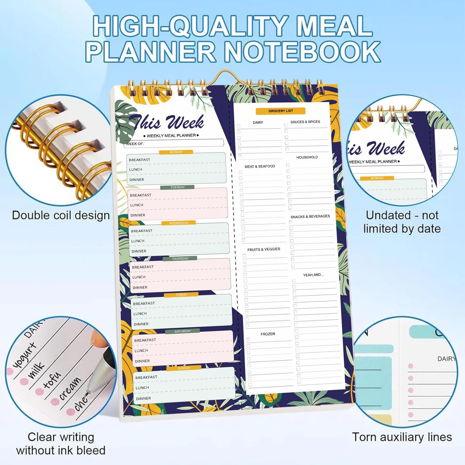 Meal Plan Notepad - Weekly Meal Planner And Grocery List