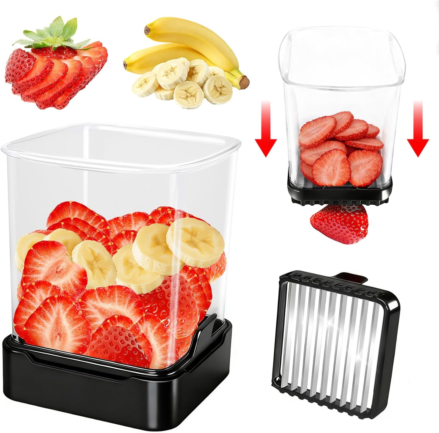 Fruit Slicer Cup for Strawberr - огляд і ціна Meal Prep Quick