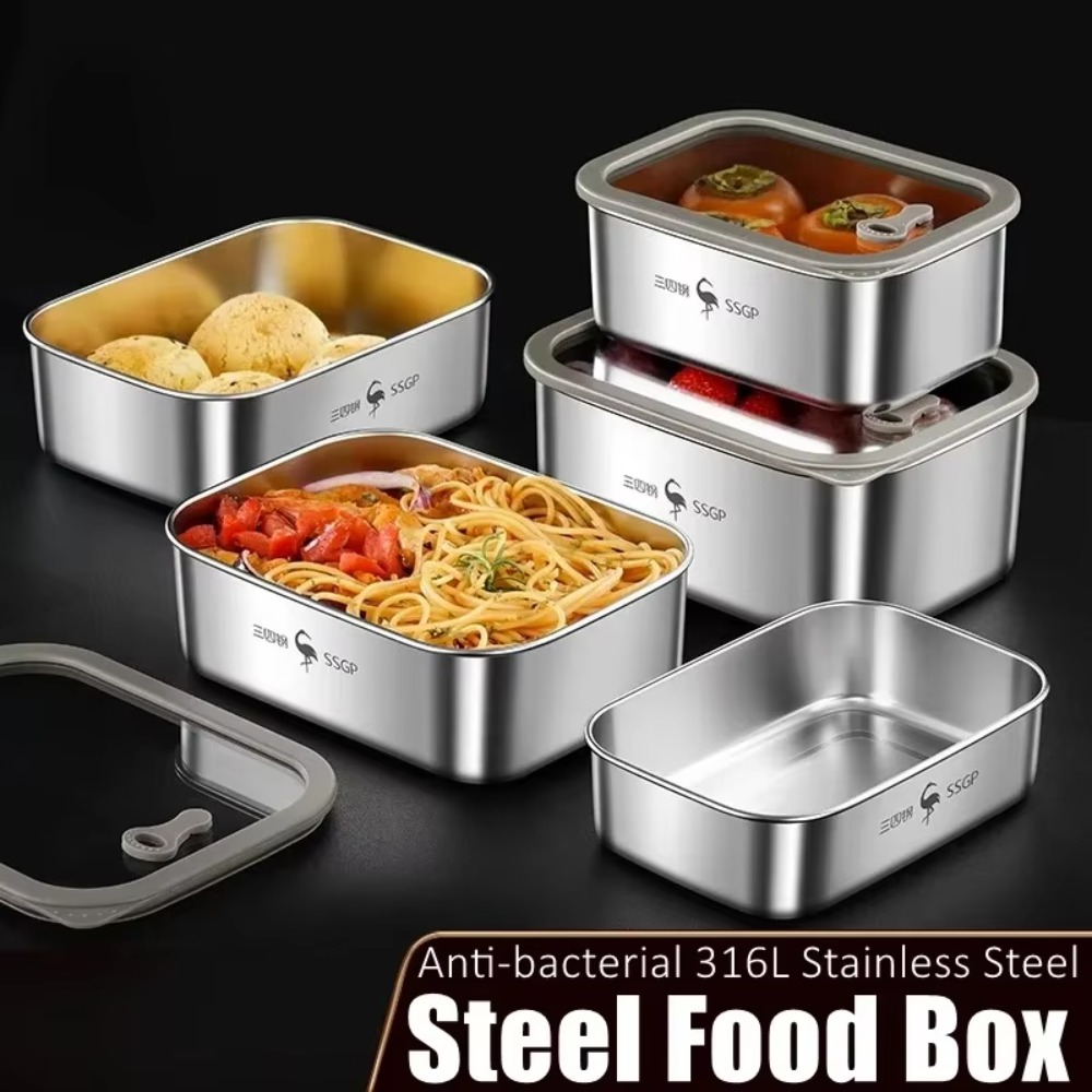 1L Anti-bacterial Fridge Food  - огляд і ціна Stainless Bento Box