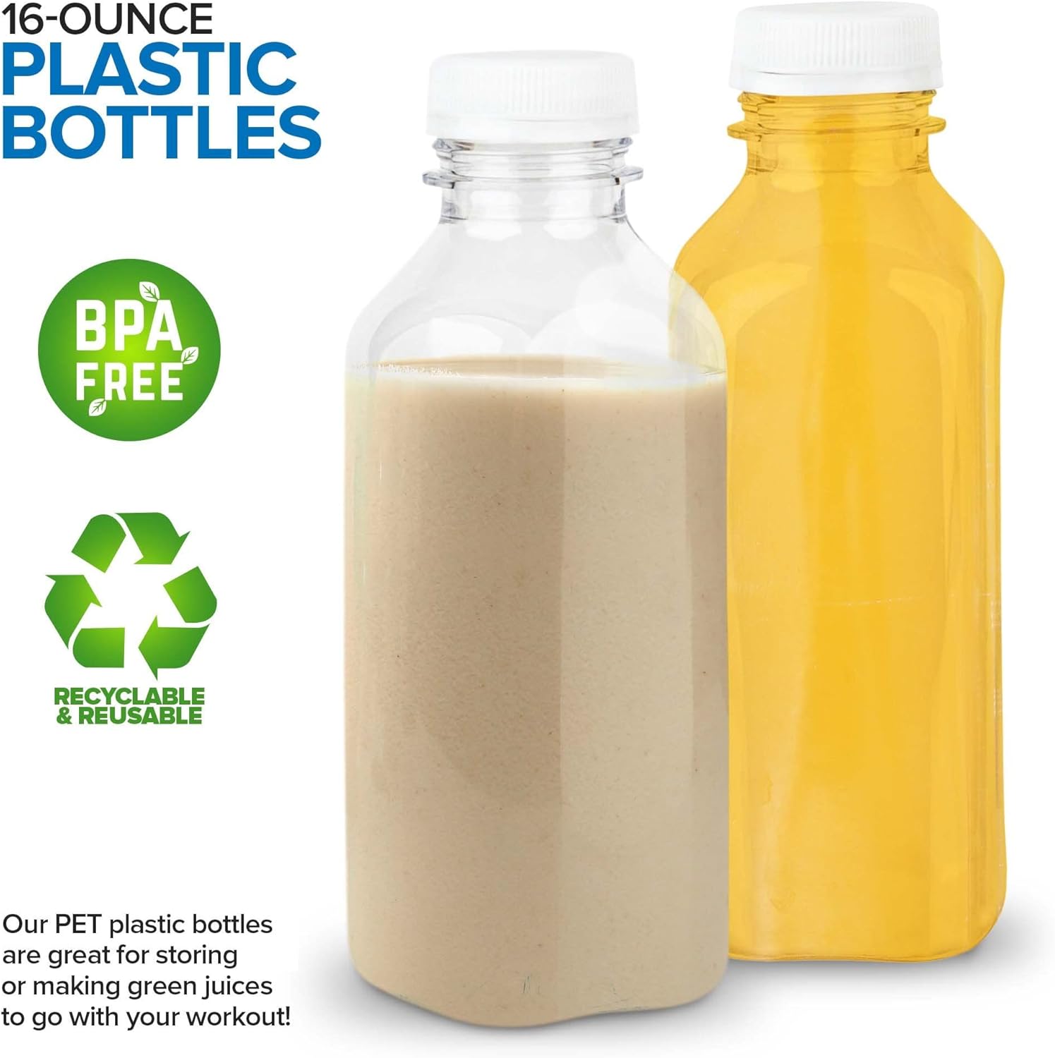 16 oz Clear Plastic Juice Bott - огляд і ціна Meal Prep Juice
