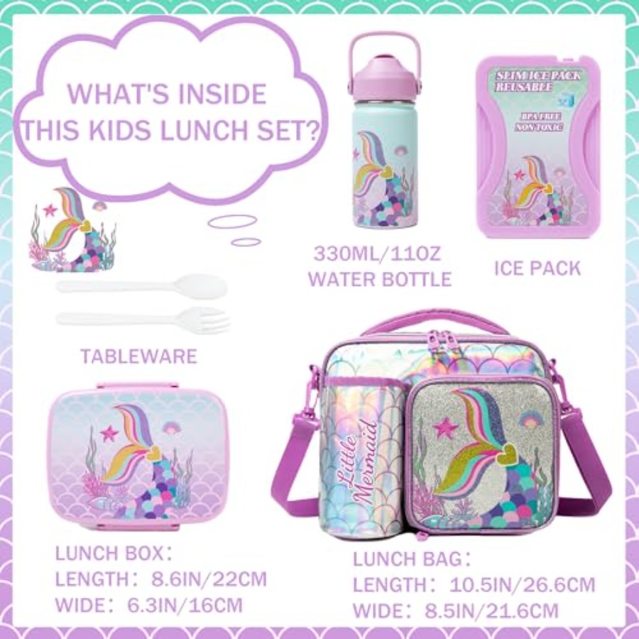Mermaid Bento Box for Lunch Bo - огляд і ціна Stainless Bento Box