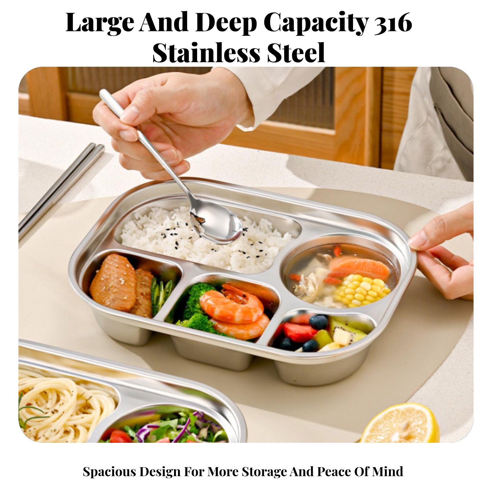 316 Stainless Steel Insulated  - огляд і ціна Stainless Bento Box