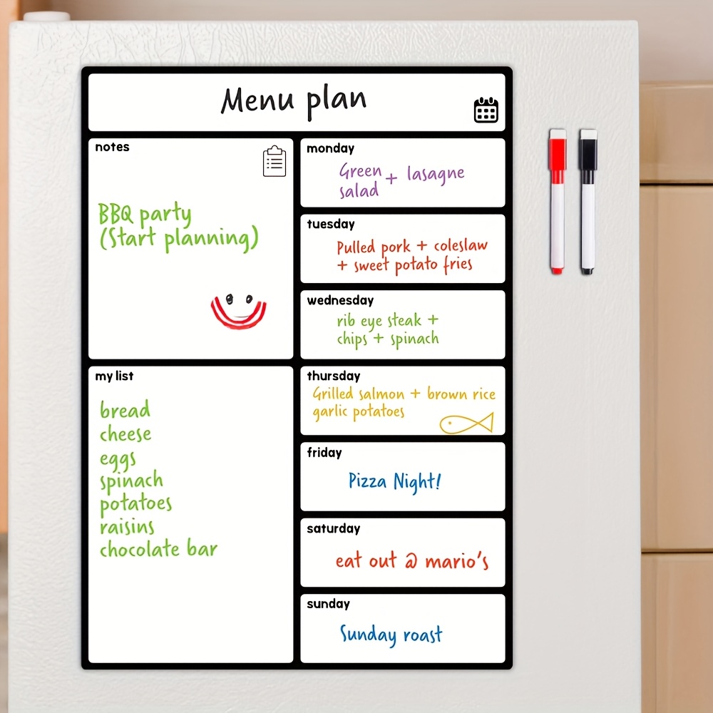 A3 Magnetic Whiteboard Fridge  - огляд і ціна Meal Plan Notepad