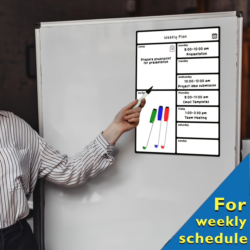 A3 Magnetic Whiteboard Fridge  - огляд і ціна Meal Plan Notepad