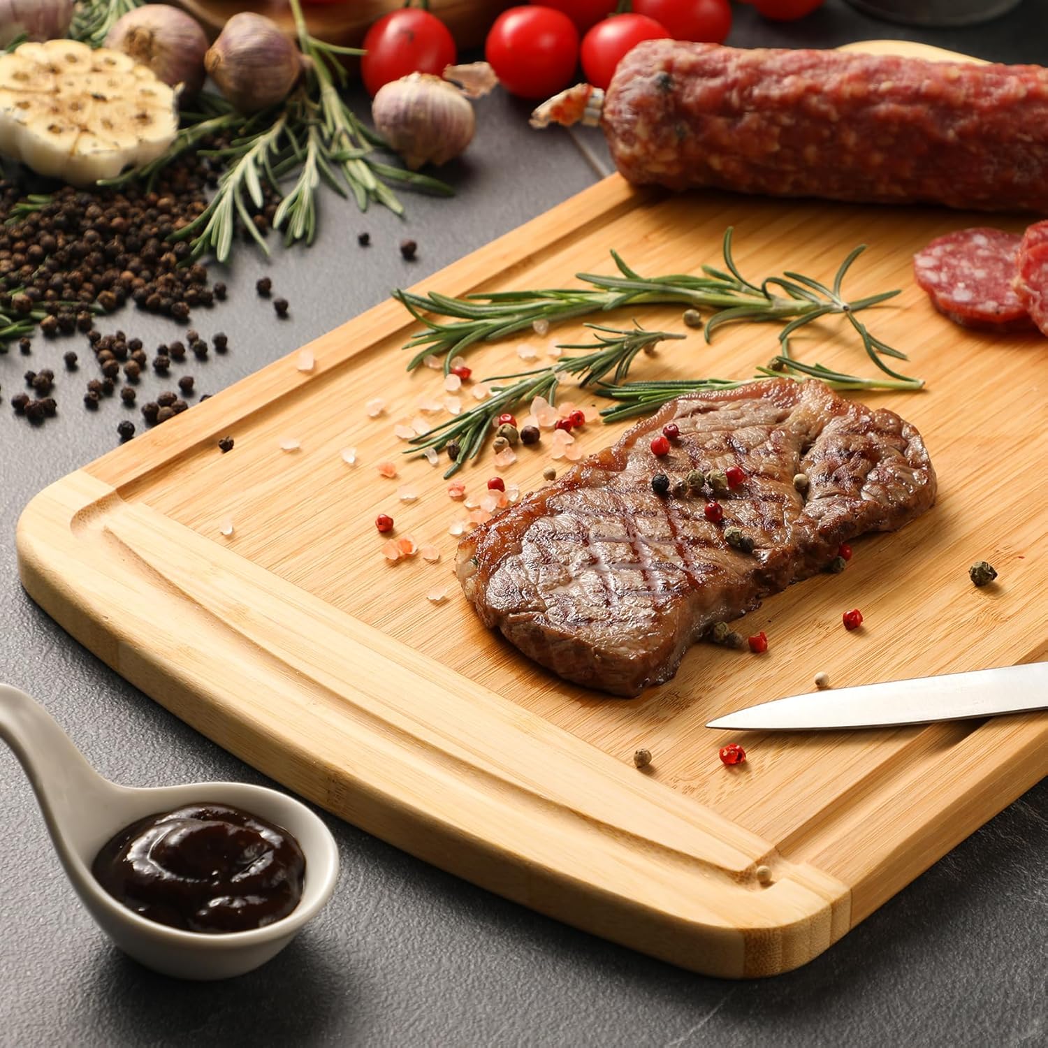 Large Bamboo Cutting Board wit - огляд і ціна Meal Prep Juice
