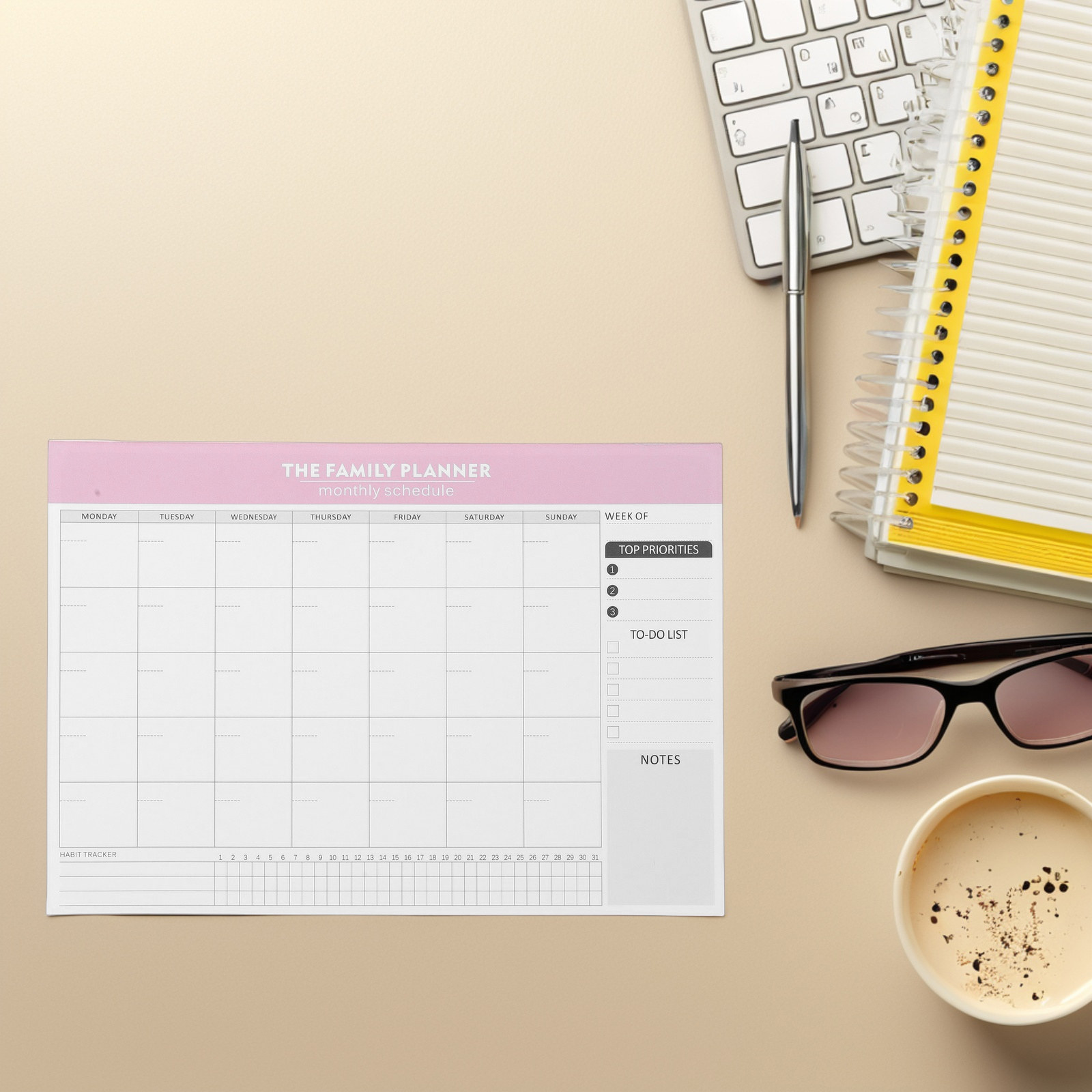 Monthly Planner Notepad Undate - огляд і ціна Meal Plan Notepad