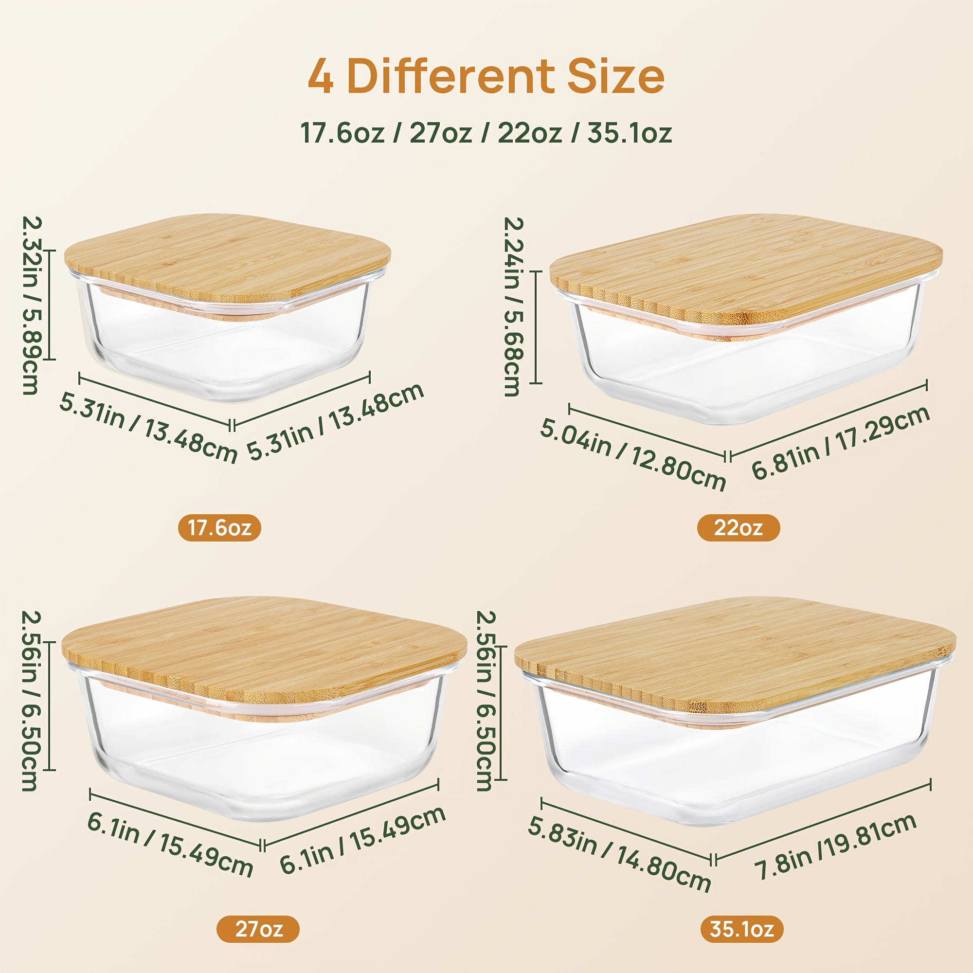 8pcs(4pcs Containers And 4pcs  - огляд і ціна Meal Prep Freezer