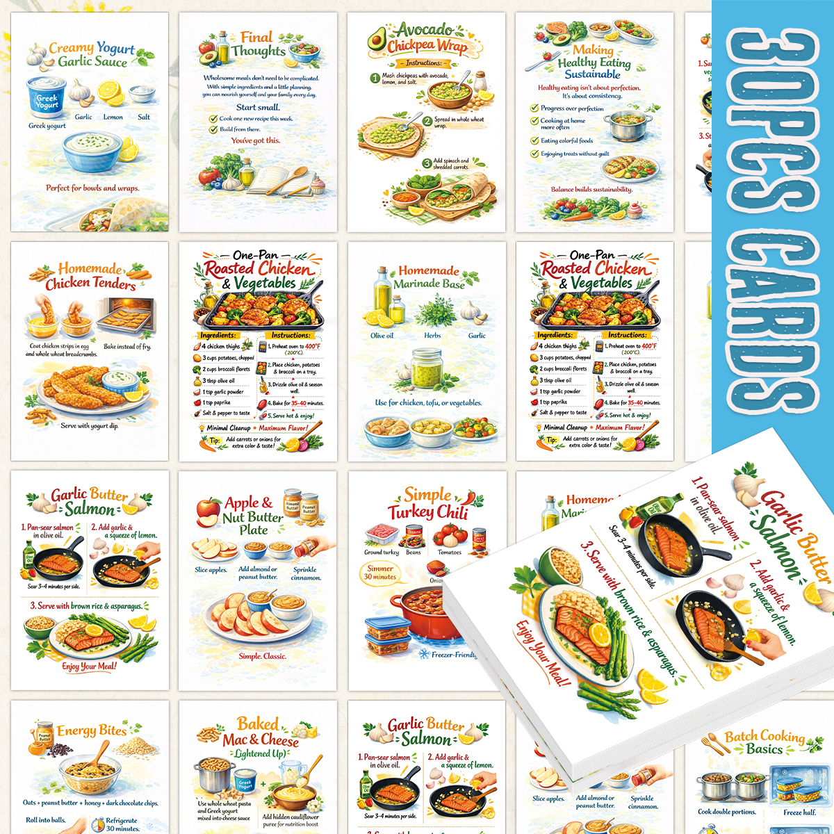 30pcs Wholesome Meals Recipe C - огляд і ціна Meal Prep Simple