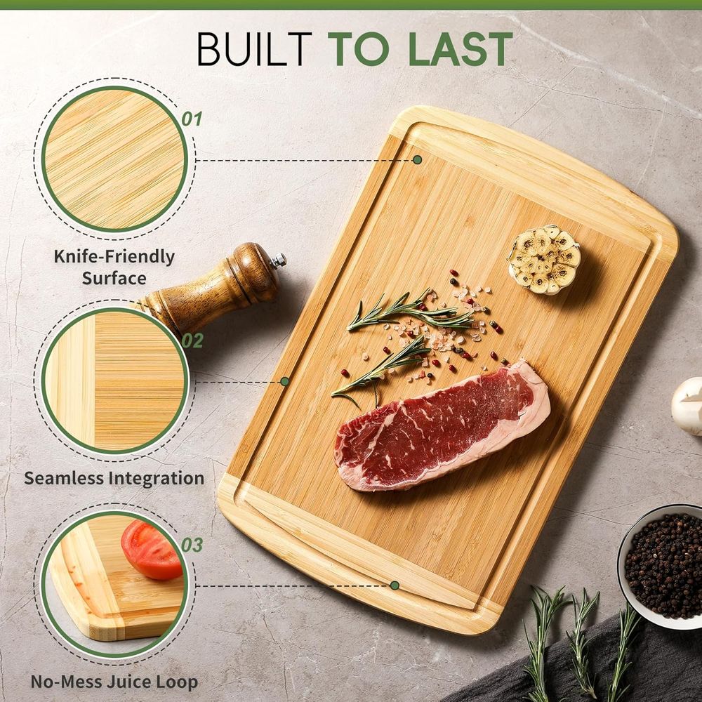 Organic Bamboo Cutting Board S - огляд і ціна Meal Prep Juice