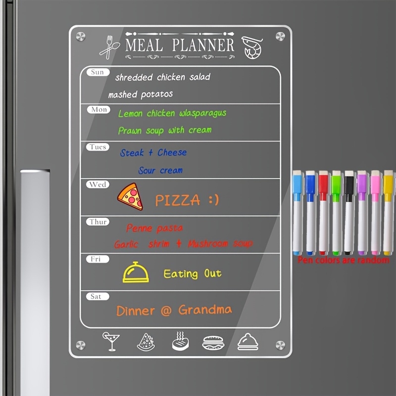 Acrylic Menu Board for Kitchen - огляд і ціна Meal Plan Notepad