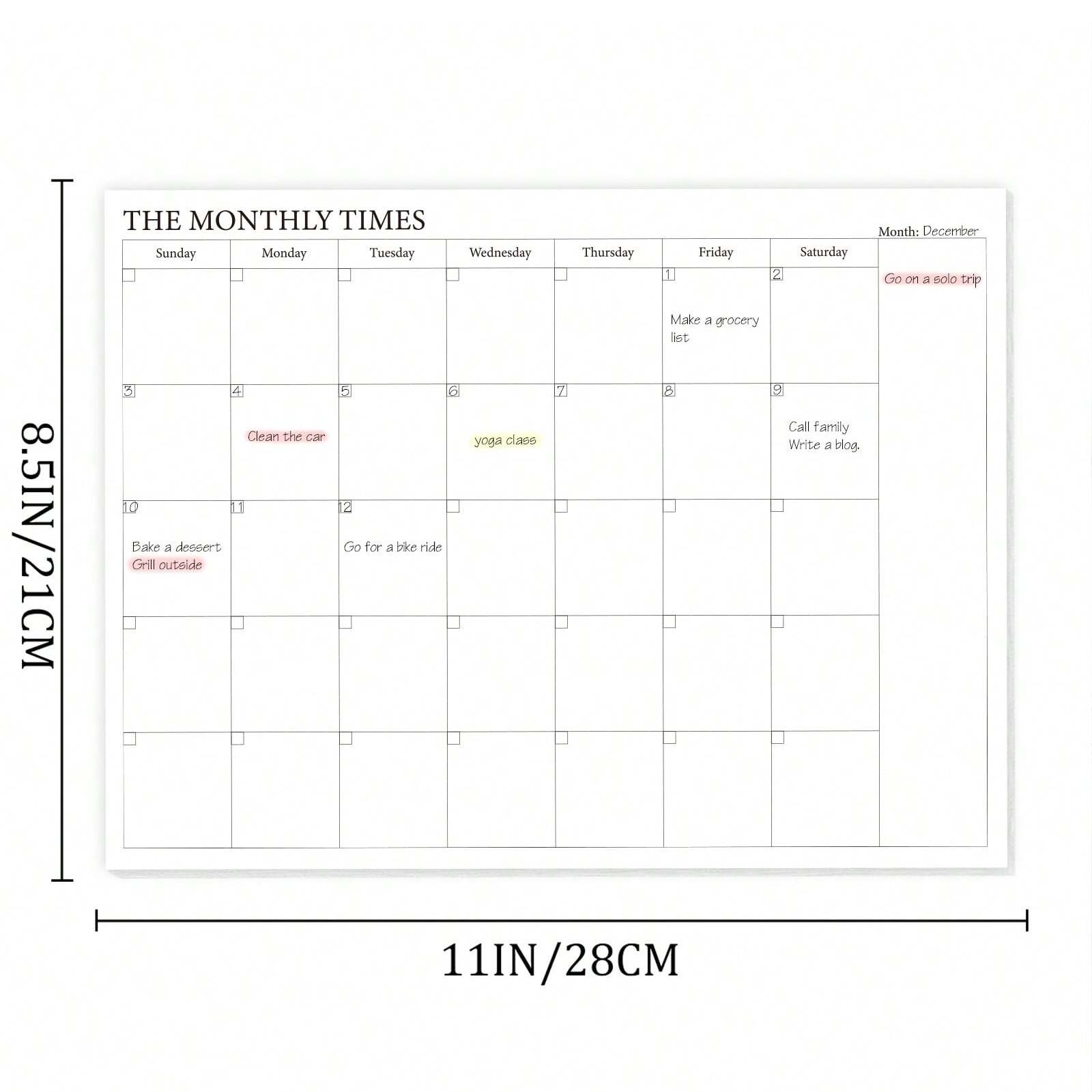 2 Pack Undated Monthly Planner - огляд і ціна Meal Plan Notepad