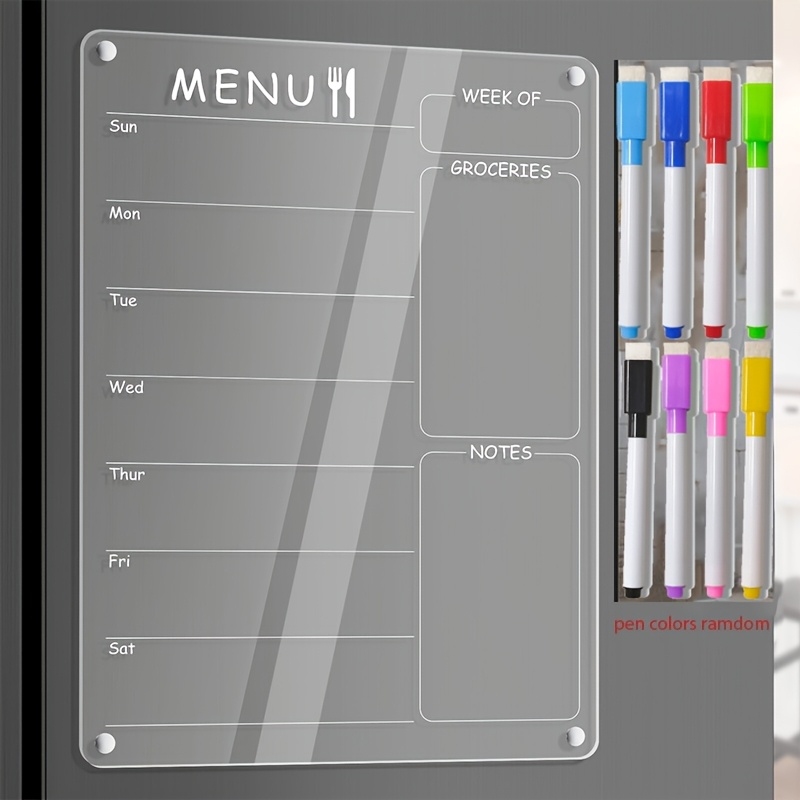 Acrylic Menu Board for Kitchen - огляд і ціна Meal Plan Notepad