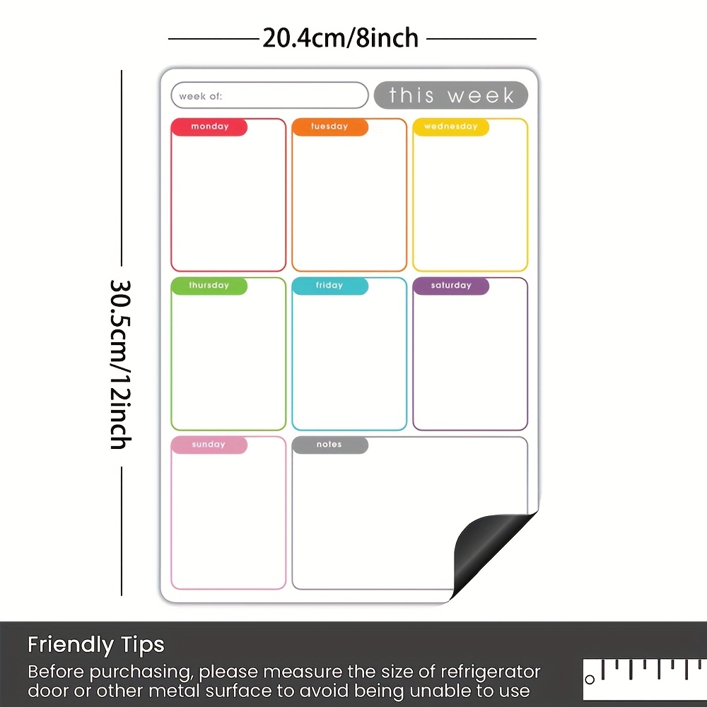 A4 Magnetic Weekly Planner, Er - огляд і ціна Meal Plan Notepad