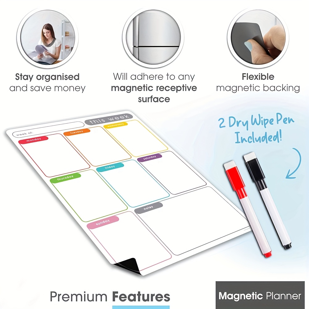 A4 Magnetic Weekly Planner, Er - огляд і ціна Meal Plan Notepad