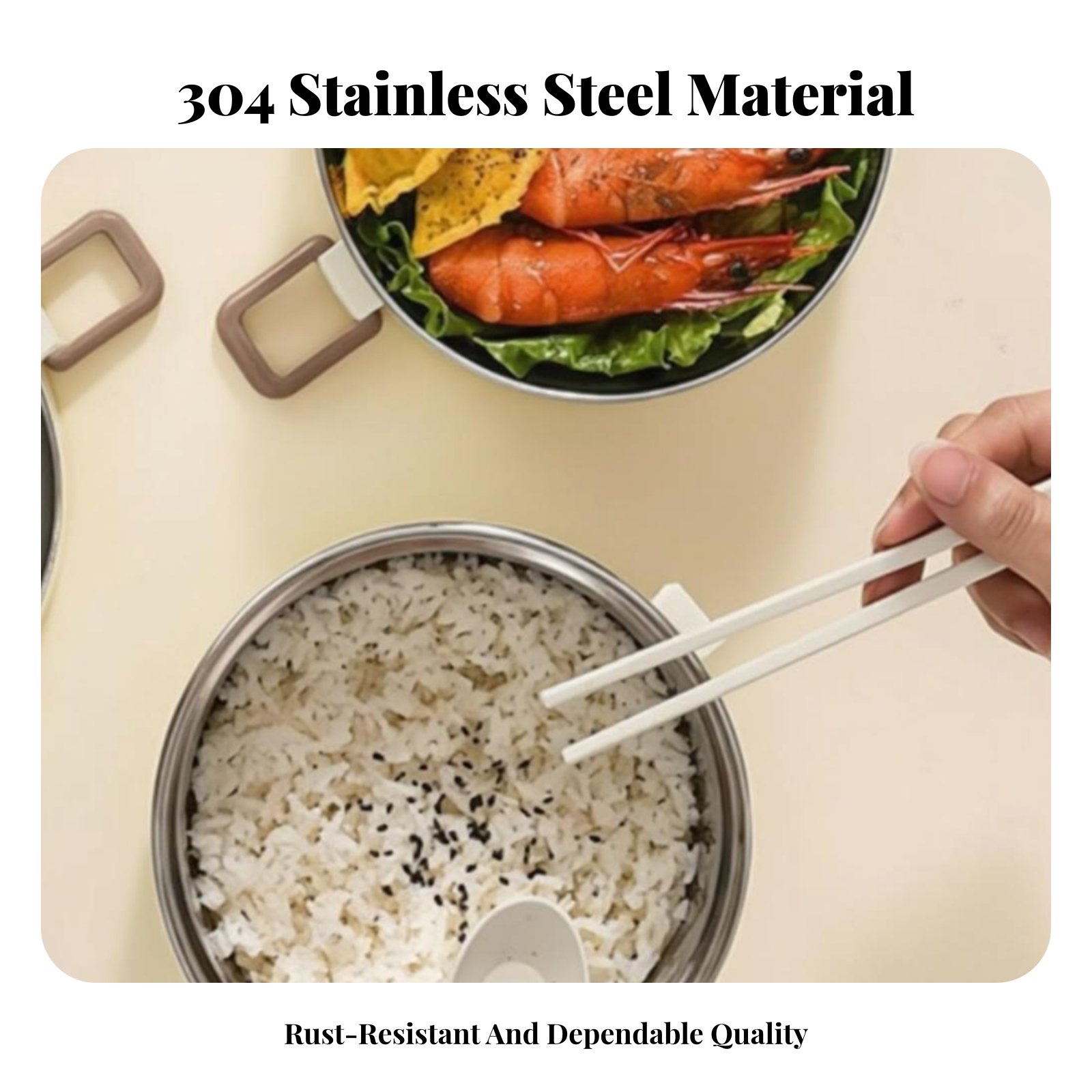 Stainless Steel Lunch Box, Mul - огляд і ціна Stainless Bento Box