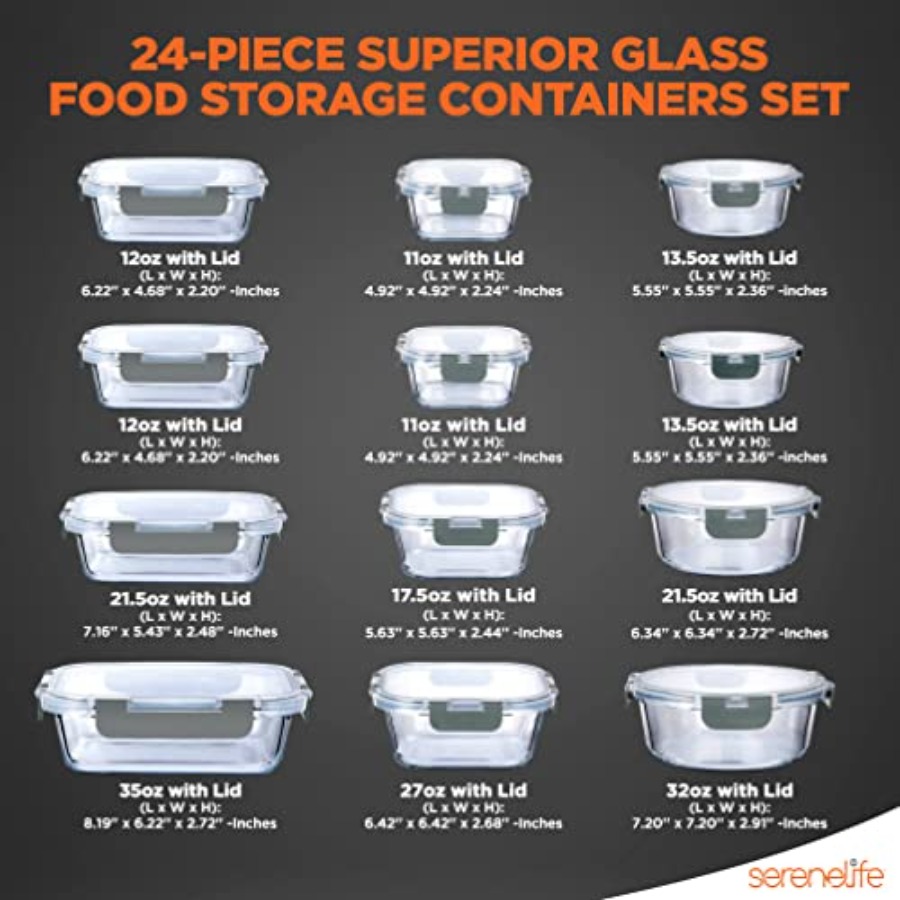 24 Pcs Glass Storage Container - огляд і ціна Pro Meal Prep