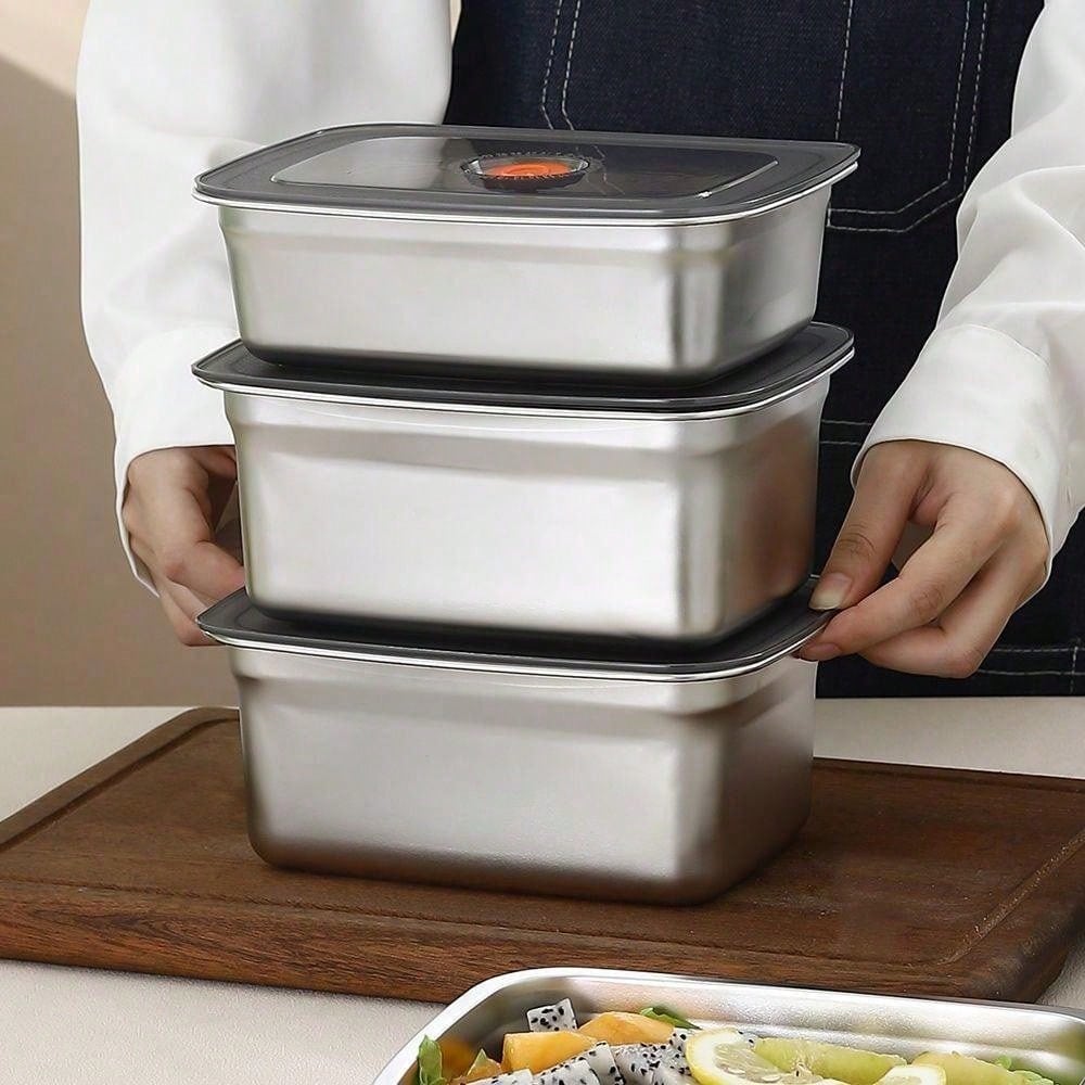 Buy 2 Get 1 Free 3 Pack Stainl - огляд і ціна Meal Prep Freezer