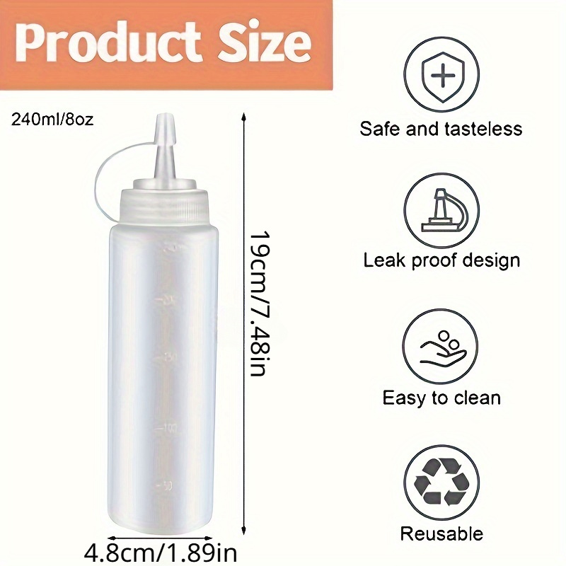 3pcs  Condiment Squeeze Bottle - огляд і ціна Sauce Squeeze Bottle