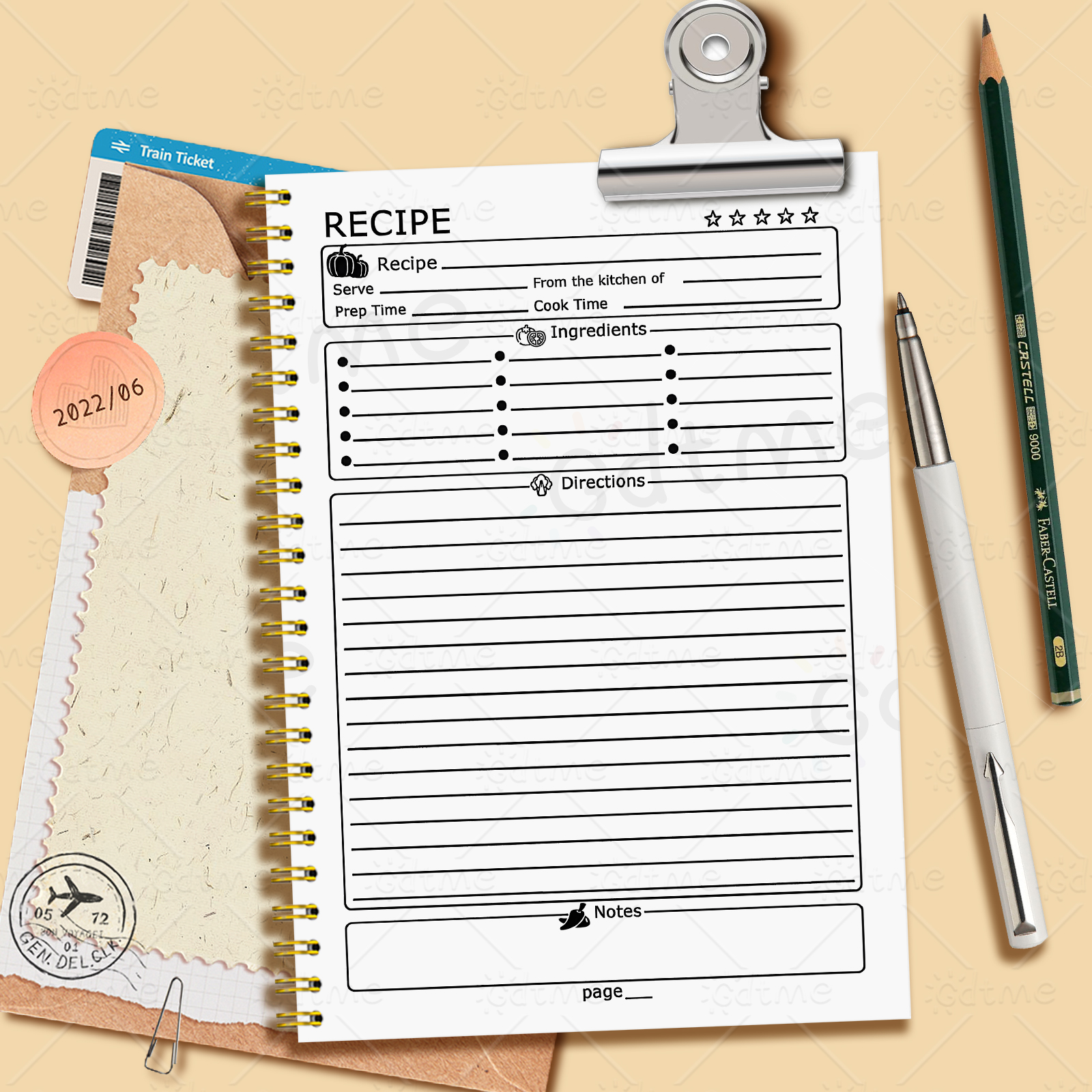1 Recipe Notebook A kitchen pl - огляд і ціна Meal Plan Notepad