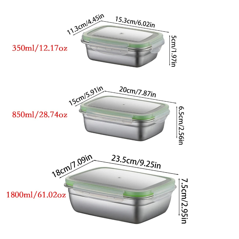 304 Stainless Steel Lunch Box  - огляд і ціна Stainless Bento Box
