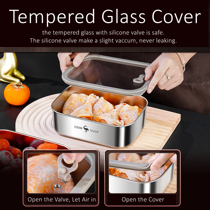 99.9% Anti-bacterial Crisper L - огляд і ціна Stainless Bento Box