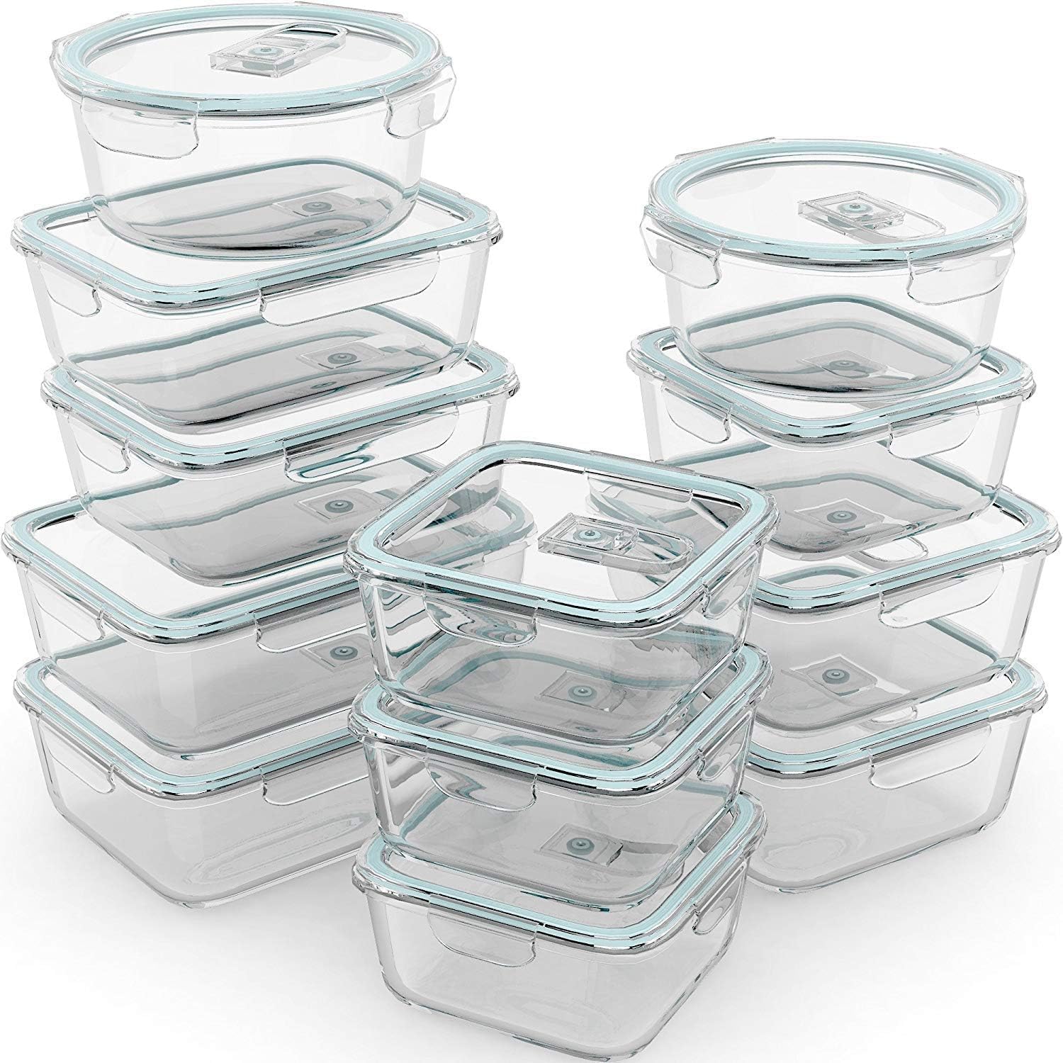 24 Pc Airtight Glass Food Stor - огляд і ціна Meal Prep Freezer