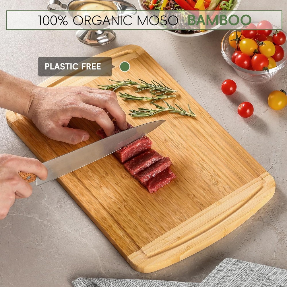 Large Wooden Cutting Board for - огляд і ціна Meal Prep Juice