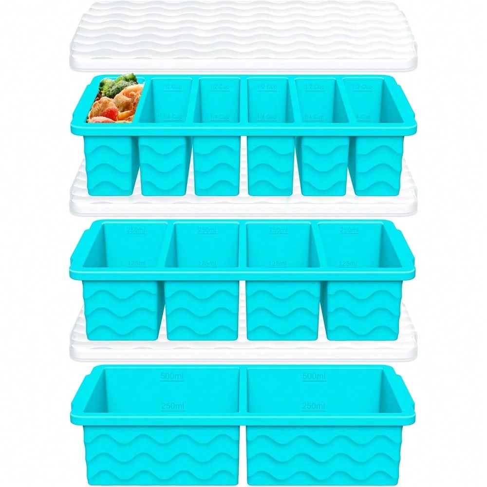 3-Pack Silicone Freezer Trays  - огляд і ціна Meal Prep Freezer
