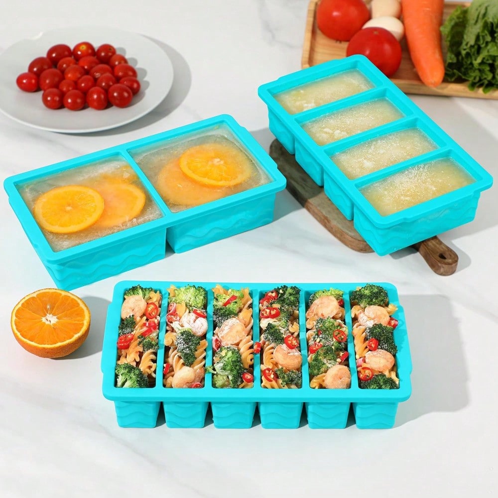 3-Pack Silicone Freezer Trays  - огляд і ціна Meal Prep Freezer