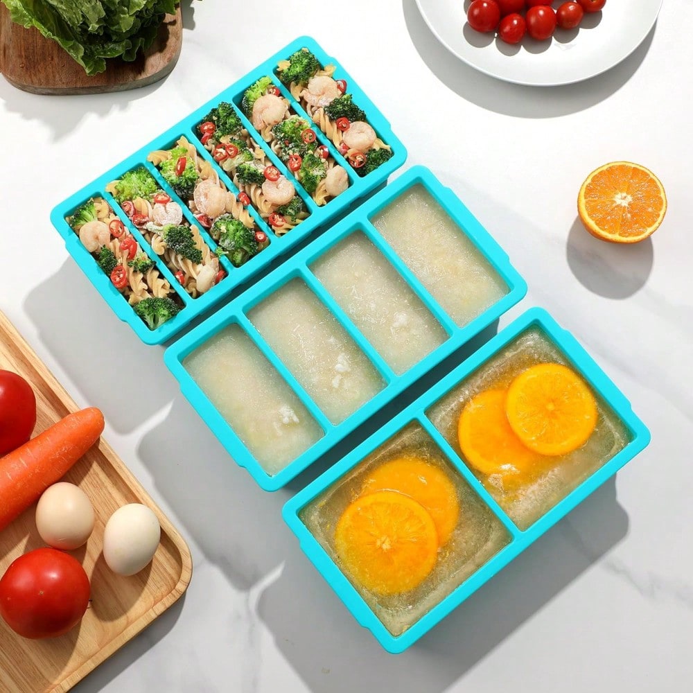3-Pack Silicone Freezer Trays  - огляд і ціна Meal Prep Freezer