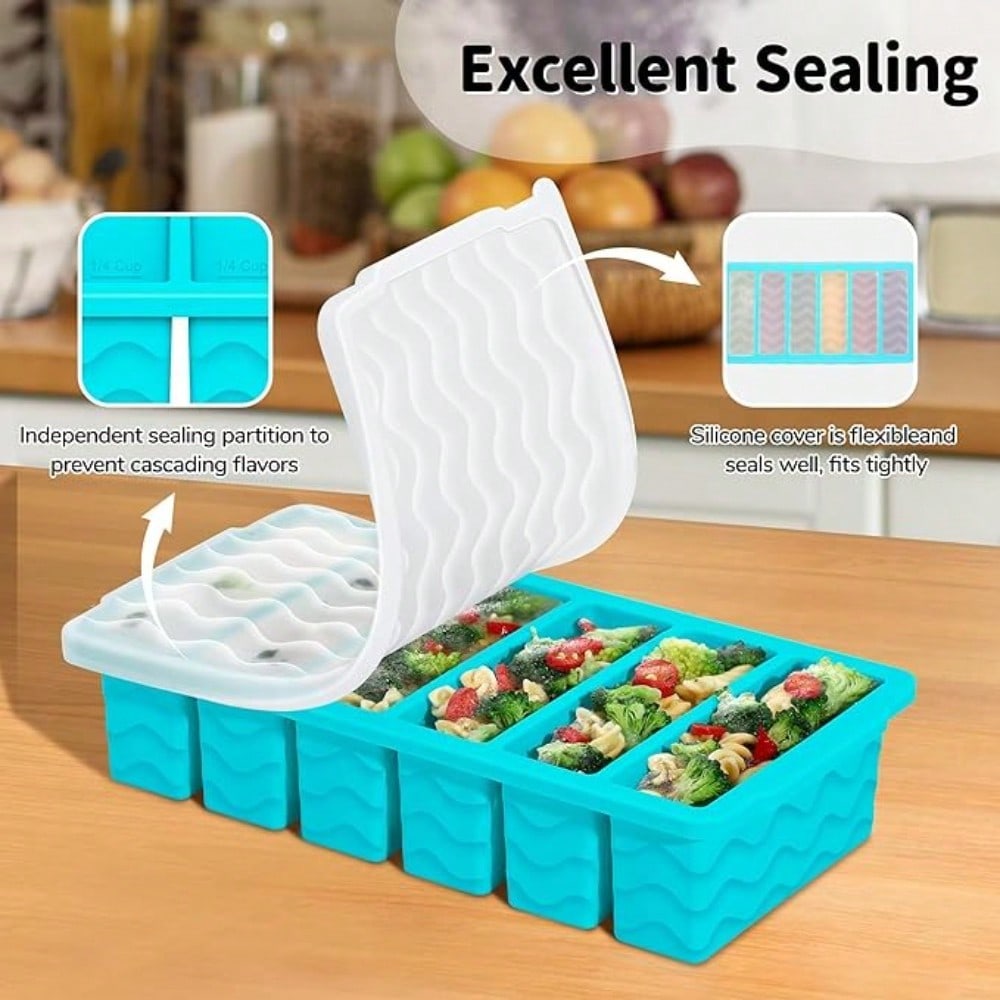 3-Pack Silicone Freezer Trays  - огляд і ціна Meal Prep Freezer