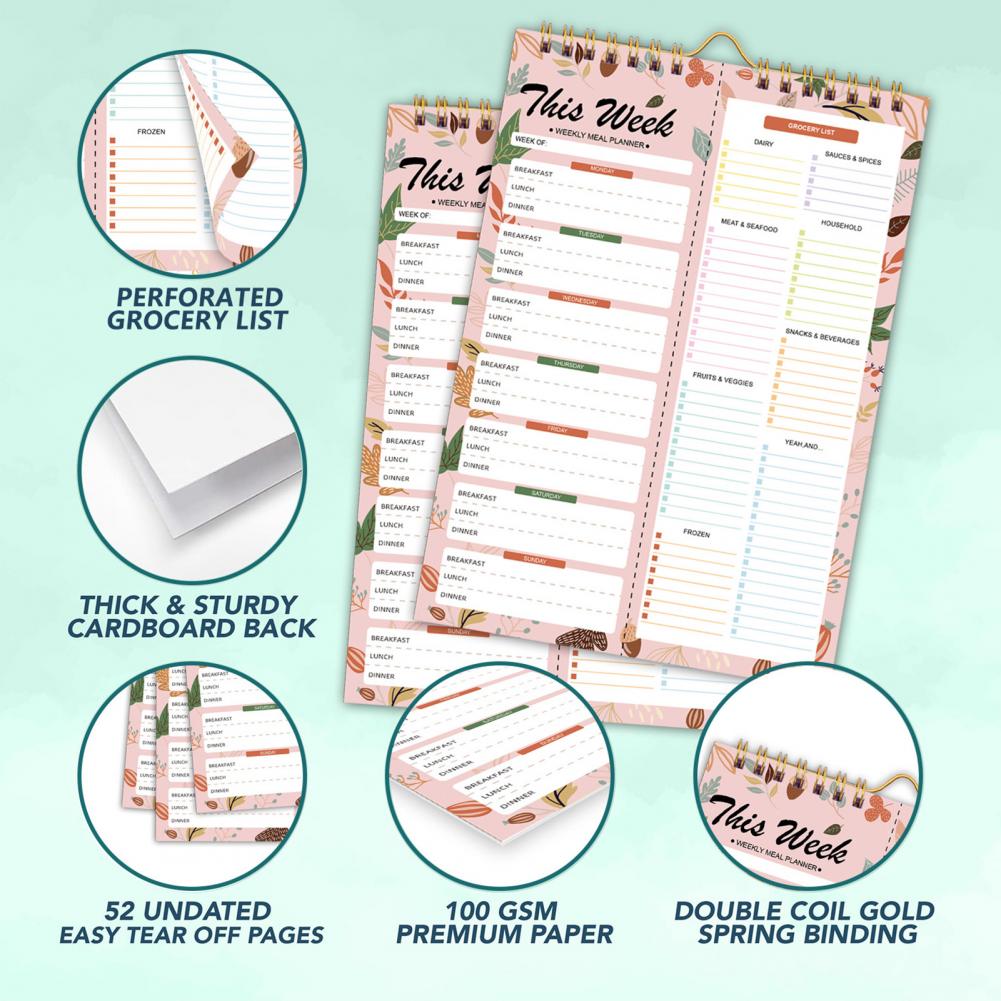 Shopping List Meal Planner Wee - огляд і ціна Meal Plan Notepad