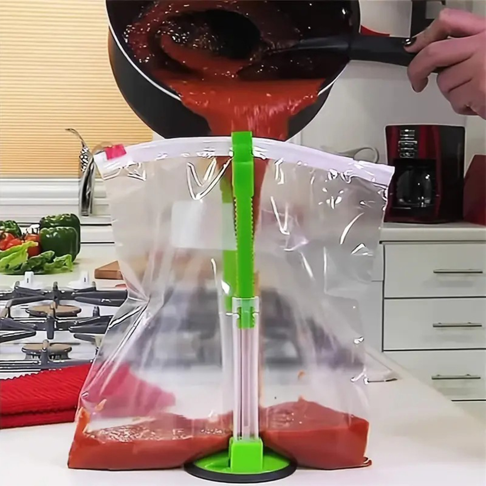 Adjustable Baggy Rack Holder S - огляд і ціна Meal Prep Ziplock